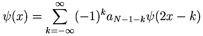 \psi (x)=\sum _{k=-\infty}^{\infty} (-1)^k a_{N-1-k} \psi(2x-k)
